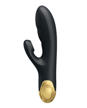 Load image into Gallery viewer, Pretty Love Naughty Play Liquid Silicone Sucking Rabbit - Black &amp; Gold