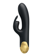 Load image into Gallery viewer, Pretty Love Double Pleasure Liquid Silicone 7 Function Rabbit - Black &amp; Gold