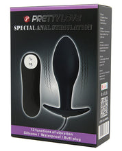 Load image into Gallery viewer, Pretty Love Vibrating Bulb Shaped Butt Plug - Black