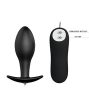Load image into Gallery viewer, Pretty Love Vibrating Bulb Shaped Butt Plug - Black