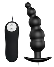 Load image into Gallery viewer, Pretty Love Vibrating Bead Shaped Butt Plug - Black