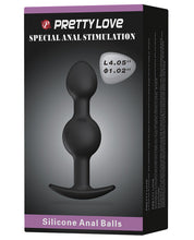 Load image into Gallery viewer, Pretty Love 4.05" Silicone Anal Plug W-ball - Black