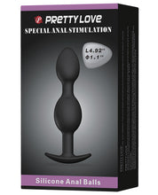 Load image into Gallery viewer, Pretty Love 4.92" Silicone Anal Plug W-ball - Black
