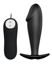 Load image into Gallery viewer, Pretty Love Vibrating Penis Shaped Butt Plug - Black