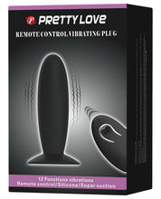 Load image into Gallery viewer, Pretty Love Remote Control Vibrating Plug - 12 Function Black