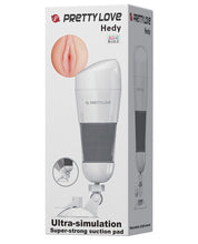 Load image into Gallery viewer, Pretty Love Hedy Suction Pad Stroker W-bullet - White