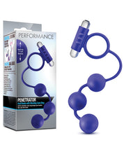 Load image into Gallery viewer, Blush Performance Anal Beads W-vibrating Cockring - Indigo