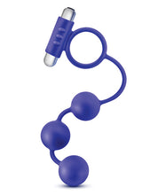 Load image into Gallery viewer, Blush Performance Anal Beads W-vibrating Cockring - Indigo