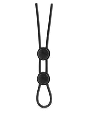 Load image into Gallery viewer, Blush Stay Hard Silicone Double Loop Cock Ring - Black