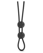 Load image into Gallery viewer, Blush Stay Hard Silicone Double Loop Cock Ring - Black