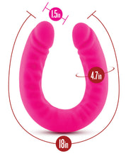Load image into Gallery viewer, Ruse 18" Slim Double Dong - Hot Pink
