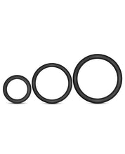 Load image into Gallery viewer, Blush Performance Vs4 Pure Premium Silicone Cockring Set - Black