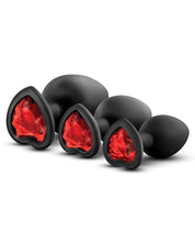 Load image into Gallery viewer, Blush Luxe Bling Plugs Training Kit - Black W-red Gems