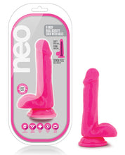 Load image into Gallery viewer, Blush Neo 6" Dual Density Cock W-balls - Neon Pink