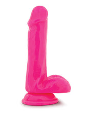 Load image into Gallery viewer, Blush Neo 6" Dual Density Cock W-balls - Neon Pink