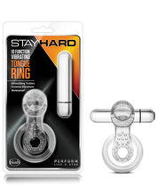 Load image into Gallery viewer, Blush Stay Hard Vibrating Tounge Ring - 10 Function Clear