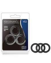 Load image into Gallery viewer, Blush Performance Vs2 Pure Premium Silicone Cockrings Small - Black
