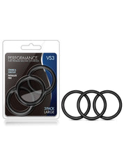 Load image into Gallery viewer, Blush Performance Vs3 Pure Premium Silicone Cockrings Large - Black