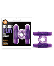 Load image into Gallery viewer, Blush Play With Me Double Play Dual Vibrating Cockring - Purple