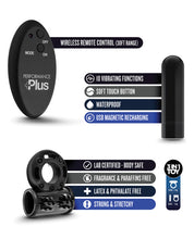 Load image into Gallery viewer, Blush Performance Plus Thunder Vibrating Cock Ring - Black