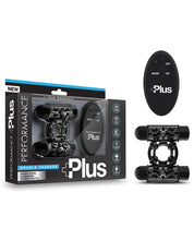 Load image into Gallery viewer, Blush Performance Plus Double Thunder Vibrating Cock Ring - Black