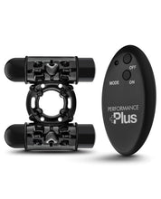 Load image into Gallery viewer, Blush Performance Plus Double Thunder Vibrating Cock Ring - Black