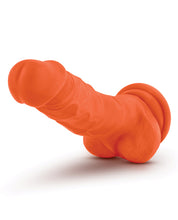Load image into Gallery viewer, Blush Neo Elite 7.5" Silicone Dual Density Cock W-balls - Neon Orange