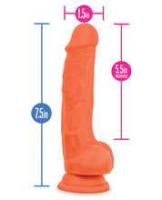 Load image into Gallery viewer, Blush Neo Elite 7.5" Silicone Dual Density Cock W-balls - Neon Orange