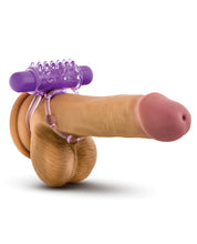 Load image into Gallery viewer, Blush Play With Me The Player Vibrating Double Strap Cockring - Purple