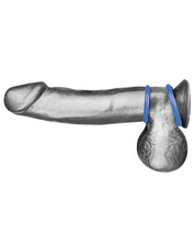 Load image into Gallery viewer, Blue Line C&amp;b Silicone Cock Ring Set - Blue