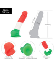 Load image into Gallery viewer, Addiction Leonardo 7" Dildo - Red-white-green