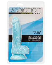 Load image into Gallery viewer, Addiction Luke 7.5" Glow In The Dark Dildo - Blue