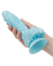 Load image into Gallery viewer, Addiction Luke 7.5" Glow In The Dark Dildo - Blue