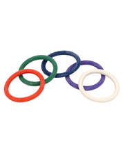 Load image into Gallery viewer, Spartacus 1.5" Rubber Cock Ring Set - Rainbow Pack Of 5