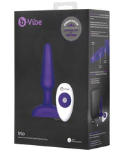 Load image into Gallery viewer, B-vibe Remote Trio Plug W-3 Motors - Purple