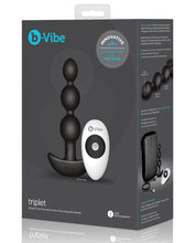Load image into Gallery viewer, B-vibe Remote Triplet Anal Beads - Black