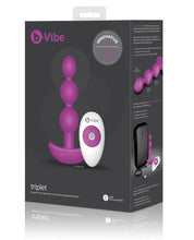 Load image into Gallery viewer, B-vibe Remote Triplet Anal Beads - Fuchsia