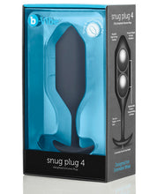 Load image into Gallery viewer, B-vibe Weighted Snug Plug 4 - .257 G Black