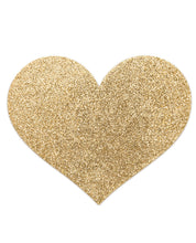 Load image into Gallery viewer, Bijoux Indiscrets Flash Heart Pastie - Gold