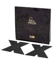 Load image into Gallery viewer, Bijoux Indiscrets Flash Cross Pasties - Black