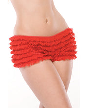 Load image into Gallery viewer, Ruffle Shorts W-back Bow Detail Red Xxl