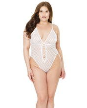 Load image into Gallery viewer, Fashion High Cut Mesh Teddy W-lace-up Detail White Qn