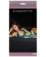 Load image into Gallery viewer, Fashion Stretch Lace Halter Teddy W-back Lace-up Detail On Panty Teal O-s