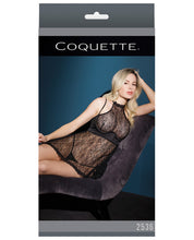 Load image into Gallery viewer, Bold Halter Style Babydoll W-removable Straps &amp; Underwire Cups Black Md