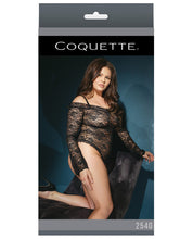 Load image into Gallery viewer, Bold Stretch Lace Teddy W-removable Straps &amp; Snap Crotch Black Qn