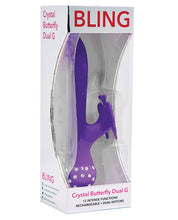 Load image into Gallery viewer, Bling Crystal Butterfly Dual G Vibe - Purple