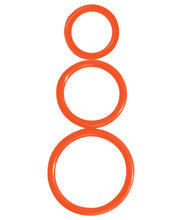Load image into Gallery viewer, Curve Novelties Rooster Control Rings - Orange Set Of 3
