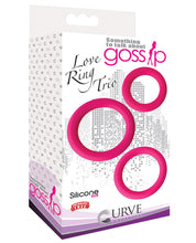 Load image into Gallery viewer, Curve Novelties Gossip Love Ring Trio - Magenta
