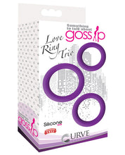 Load image into Gallery viewer, Curve Novelties Gossip Love Ring Trio - Violet