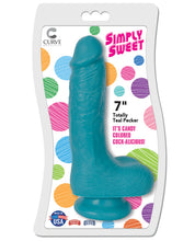 Load image into Gallery viewer, Curve Novelties Simply Sweet 7" Dong  - Totally Teal